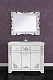 Водолей Мебель для ванной "Версаль 105" белая/серебро, зеркало Кармен в раме – фотография-13
